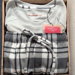 Weatherproof Vintage Gray Plaid Pajama Set